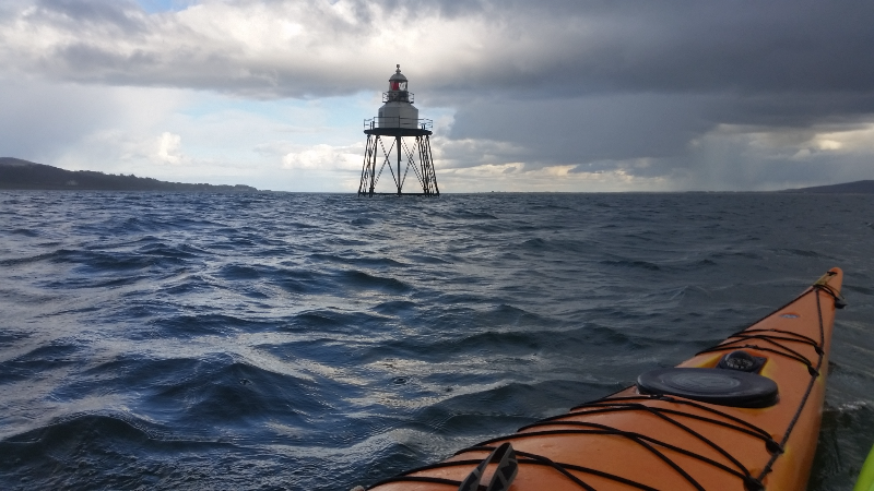 moville-light house guards the natural minerals that create the high meat content of our speciale oysters in lough Foyle 